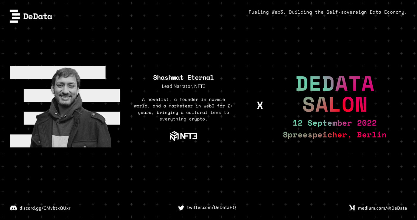 Speaking at DeData Salon during Berlin Blockchain Week