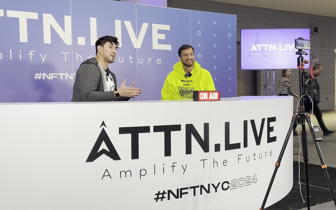 Being interviewed on ATTN.LIVE at NFT.NYC 2024